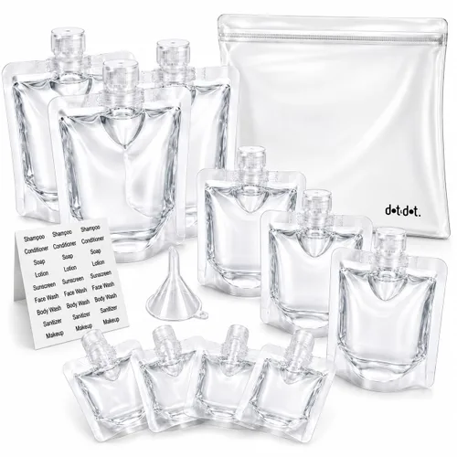 Miniatura 2 de Travel Pouches for Toiletries, 13 Pack TSA Approved Refillable Travel Liquid Pouches, Flat Travel Bottles for Toiletries, Reusable 3oz Portable