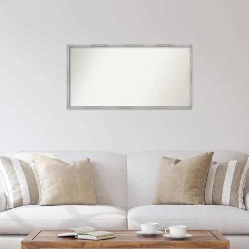 Miniatura 416 de Amanti Art Espejo de baño blanco para sobre el fregadero, 32 x 45 pulgadas, espejo de tocador rectangular blanco esbelto, marco de madera moderno
