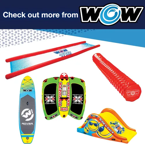 Miniatura 5 de WOW Sports Cuerda de remolque de 3k 60 pies con boya de espuma flotante Cuerda de remolque para 1 2 o 3 personas para navegar, 17-3030 Amarillo
