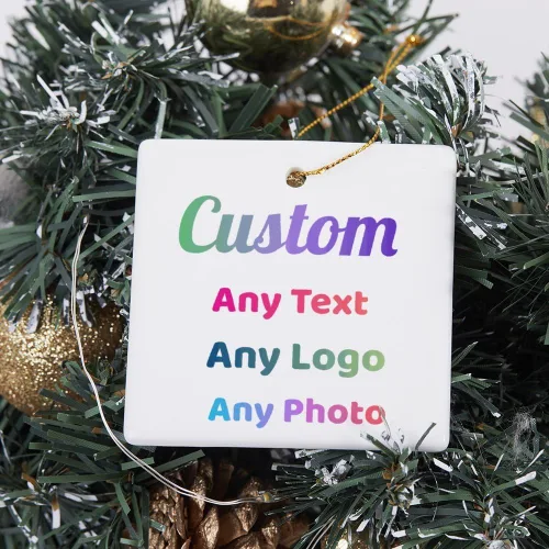 Miniatura 10 de Adorno redondo personalizado para decoración del árbol de Navidad, nombre de texto personalizado, adorno de bola de Navidad, recuerdo personalizado