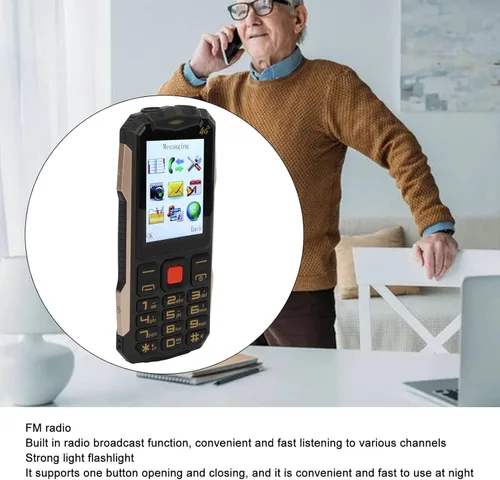 Miniatura 6 de Yunseity Teléfono celular desbloqueado para personas mayores, pantalla clara, botones grandes, volumen, fácil teléfono móvil, compatible con SOS