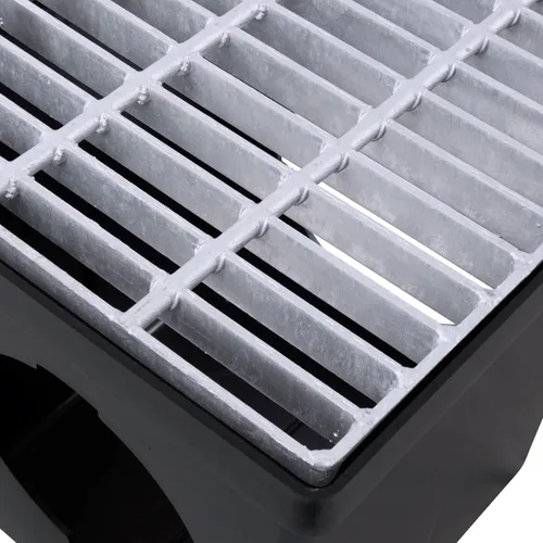 Miniatura 3 de NDS 1211G* Rejilla de drenaje cuadrada para lavabo, diseño de diamante, se adapta a drenaje de lavabo de 12 pulgadas, elevadores y adaptador de Negro