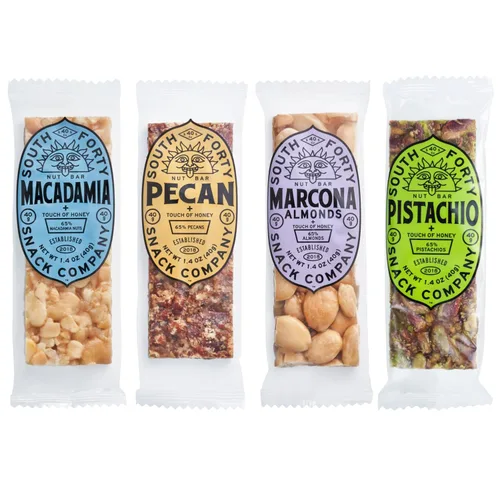 Miniatura 3 de South 40 Snacks - Barras crujientes de nueces, mezcla de 4 paquetes variados premium, toque de miel, proteína natural