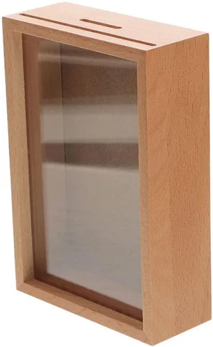 Miniatura 10 de Zerodeko Hucha para adultos, de madera, hucha para adultos, caja de fotos, caja de sombra para niñas, caja decorativa de sombra para el hogar
