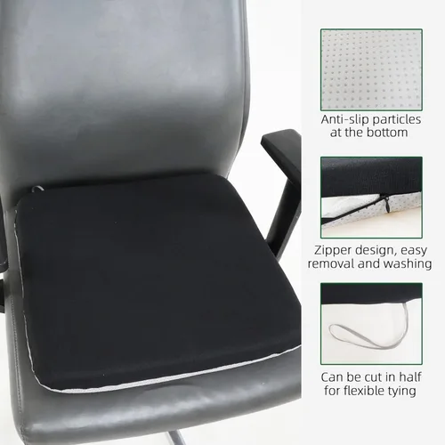 Miniatura 3 de Cojín de asiento de látex para largas horas sentado: oficina, automóvil, silla de ruedas, alivio de presión para mayor comodidad, mantiene