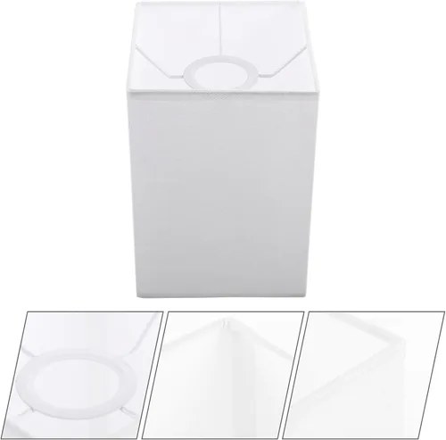 Miniatura 9 de SEWACC Pantalla cuadrada de repuesto para lámpara de mesa, 7.87 x 5.51 x 5.51 pulgadas, cubierta de lámpara decorativa para escritorio de piso