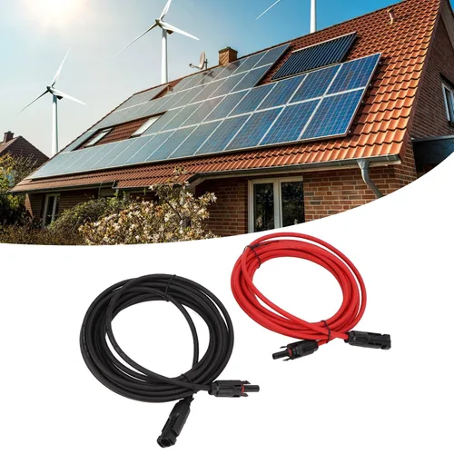 Miniatura 3 de Cable adaptador solar, 1 par de cable de panel solar de 12 AWG con conector adaptador solar, cable de extensión solar, cable fotovoltaico resistente