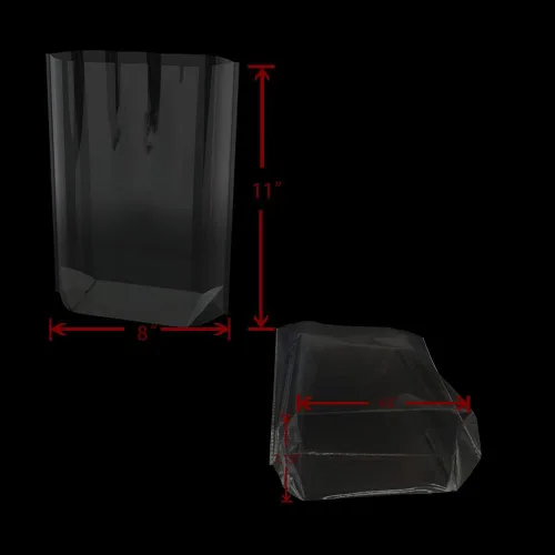Miniatura 2 de Keoferlo 100 bolsas de celofán con fuelle de 8 x 11 x 3.15 pulgadas, de plástico transparente para regalo, bolsas de regalo horneadas para regalo