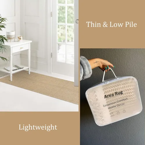 Miniatura 5 de Lahome Alfombras de Baño Bohemias, Tapete Pequeño de 2 x 3 pies para Puerta Principal, Alfombra Ligera de Cocina, Alfombra de Área de Algodón Tejido
