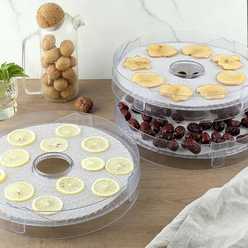 Miniatura 8 de Paquete de 8 hojas deshidratadoras de silicona, bandejas deshidratadoras redondas de 13 pulgadas para deshidratar carne, frutas, verduras, flores