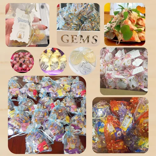 Miniatura 6 de QIANHAILIZZ Paquete de 100 bolsas de regalo de organza con forma de corazón de flores de 2.8 x 3.5 pulgadas, bolsa de regalo para dulces, bolsa