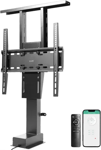 VIVO Soporte de TV motorizado para pantallas de 32 a 55 pulgadas, soporte de televisión de elevación vertical con control remoto y compatibilidad