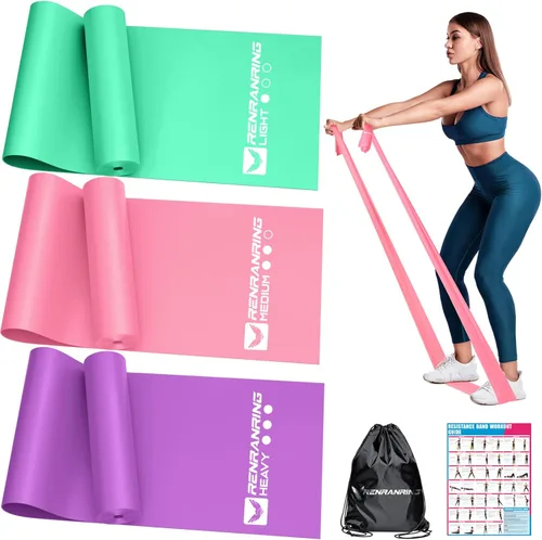 Miniatura 10 de Bandas de resistencia para entrenamiento, bandas de ejercicio para terapia física, estiramiento, recuperación, pilates, rehabilitación