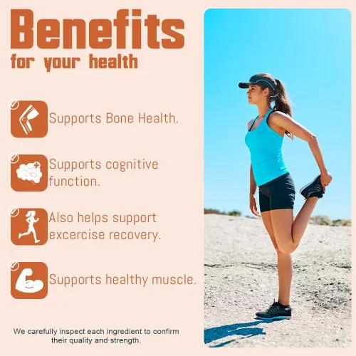 Miniatura 2 de Health Dose Triple Magnesium Complex 1000 mg Mezcla de L-treonato, bisglicinato, citrato y malato Apoyo para la relajación muscular, el sueño