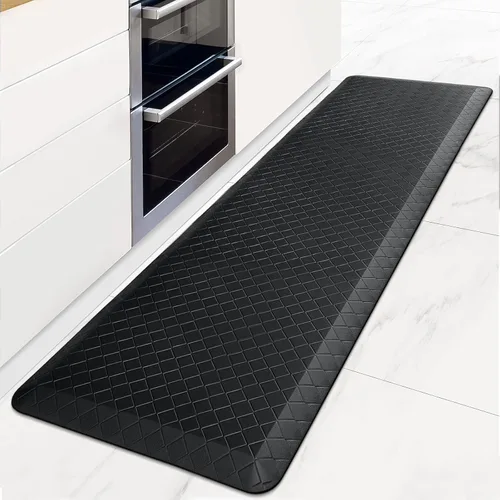 Miniatura 14 de HappyTrends Alfombras antifatiga para cocina, 4/5 pulgadas de grosor, antideslizantes, impermeables, ergonómicas, cómodas para cocina, suelo, hogar