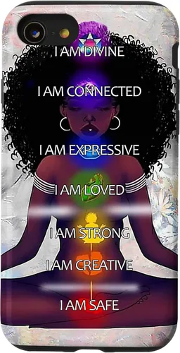 Miniatura 18 de Black Women Chakra Connected Expressive Strong Curly Hair Case for iPhone 17