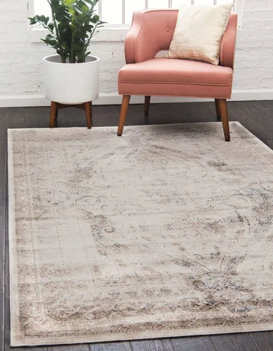 Miniatura 24 de Unique Loom Chateau Collection - Alfombra de área Wilson (2' 2" x 6' 9", alfombra de pasillo, azul oscuro/gris)