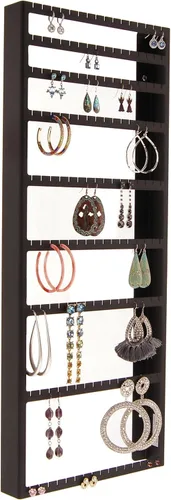 Miniatura 16 de Angelynn's Luka - Organizador de aretes montado en la pared, solo para aretes pequeños, aretes colgantes de poste, estante colgante de Bronce frotado