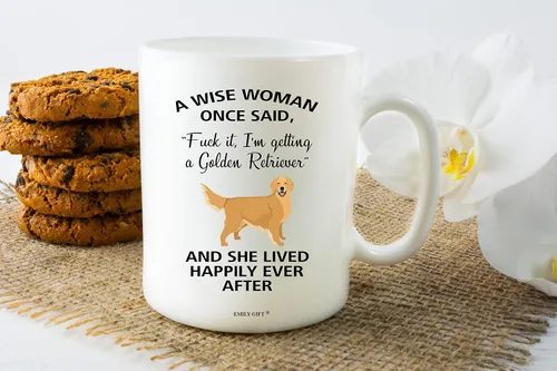 Miniatura 2 de Emily gift A Wise Woman Once Said - Taza de café sarcástica con texto en inglés "A Wise Woman Once Said Funny Golden Retriever Mom Dog", regalo