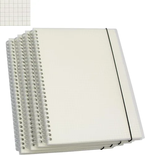 Miniatura 8 de Yansanido - Cuaderno de notas en espiral (A5), 160 páginas (80 hojas), 100 gr/m² / 3.53 oz/m² de papel de puntos, con tapa dura de plástico
