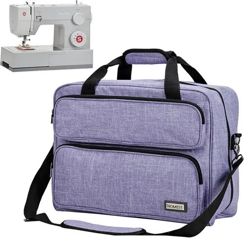 Homest - Estuche de transporte para máquina de coser; bolso universal con correa para el hombro, compatible con Singer, Brother, Janome, morado
