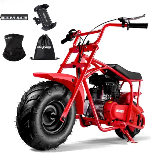 Miniatura 16 de Oryxearth Mini bicicleta para niños, 105 CC de 4 tiempos para niños, a gasolina, con bolsillo todoterreno con aprobación de la EPA, soporta