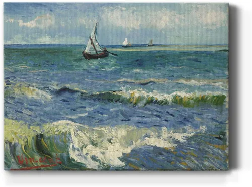 Miniatura 41 de Renditions Gallery Vincent Van Gogh Impreso Flores de almendra, famosa reproducción de pintura, lienzo de alta calidad envuelto en galería, listo