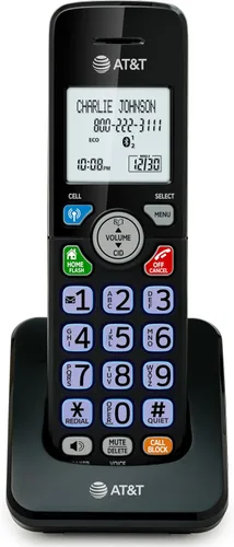 Miniatura 21 de AT&T DECT 6.0 Teléfono inalámbrico, 4 auriculares, bloqueador de llamadas inteligente, conexión Bluetooth a celda, contestador automático, pantalla