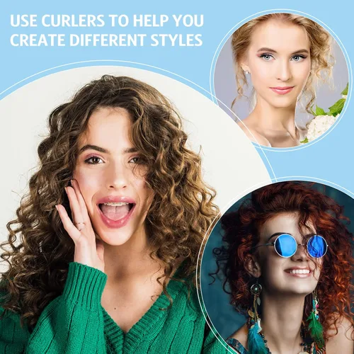 Miniatura 6 de Syhood 43 Piezas Rodillos de Espuma para el Cabello para Mujeres de 0.59 Pulgadas Rizadores Suaves para Dormir Herramienta de Rizador de Esponja