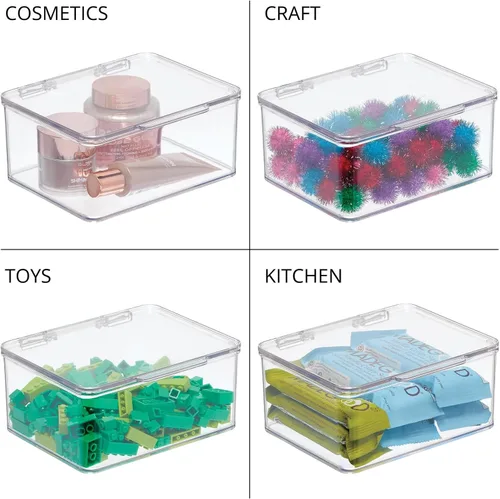 Miniatura 7 de mDesign Organizador de escritorio de plástico para el hogar y la oficina