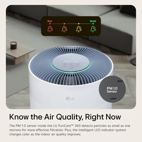 Miniatura 5 de LG PuriCare 360 - Purificadores de aire para el hogar, habitación grande y pequeña, dormitorio, hasta 2,059 pies cuadrados en 1 hora con filtro
