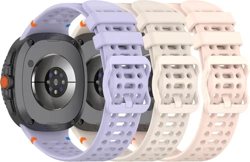 Miniatura 14 de Paquete de 3 correas compatibles con Samsung Galaxy Watch 8 Classic de 1.811 pulgadas, Watch 8 de 1.575 pulgadas/1.732 pulgadas, correa deportiva