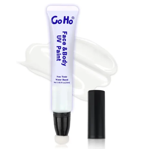 Miniatura 18 de Go Ho Barra de pintura facial verde claro, accesorios verdes, pintura corporal crema a base de agua, lavable, altamente pigmentada, suave y segura