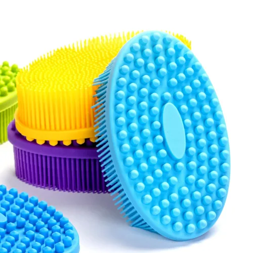Miniatura 6 de Cepillo sensorial prémium para niños o autismo, limpiador corporal de silicona suave, cepillos sensoriales 2 en 1 para terapia ocupacional, esponja