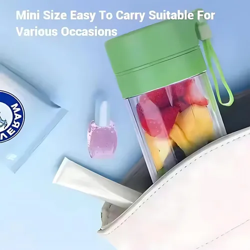 Miniatura 4 de Batidora portátil compacta de 12 onzas recargable por USB, con potente motor: perfecta para batidos, batidos, exprimidor de frutas/verduras