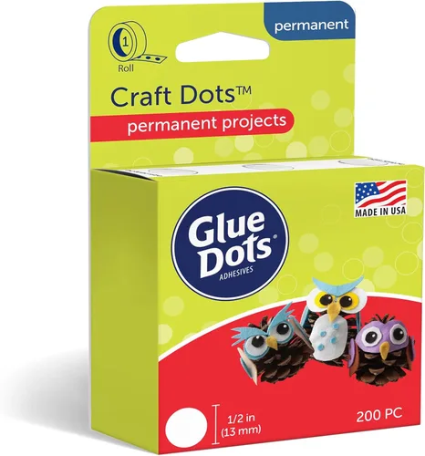 Miniatura 9 de Glue Dots, Paquete económico de puntos para manualidades, doble cara, 1/2 pulgada, .5 pulgadas, 600 puntos, cinta de pegamento para manualidades