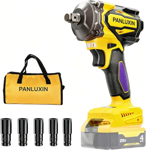 Llave de impacto inalámbrica para batería DeWalt 20V, llave de impacto de potencia de 1/2 pulgada, pistola de impacto eléctrica sin escobillas de