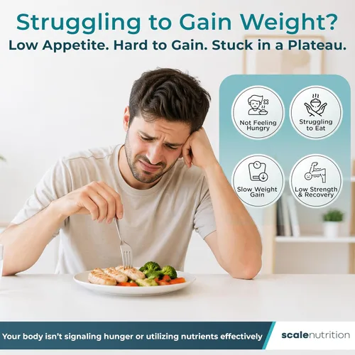 Miniatura 2 de Gain Appetite Booster Cápsulas para adultos, soporte para ganar peso para hombres y mujeres, píldoras de aumento de peso con extracto de jengibre