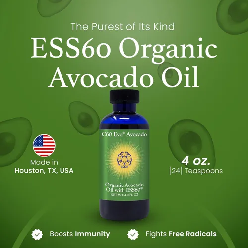 Miniatura 2 de Aceite de aguacate orgánico, ESS60 100% puro (0.6 mg/ml) apoya la salud de las articulaciones, la flexibilidad, la energía, la inmunidad, el sueño