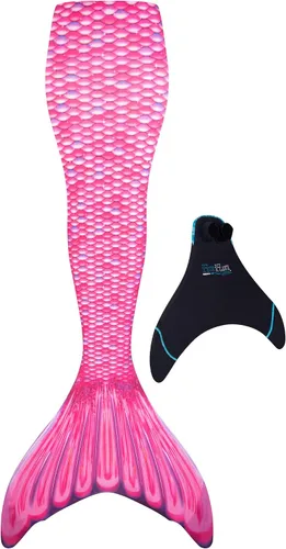 Fin Fun - Cola de sirena auténtica para niños, resistente al desgaste, para nadar, monoaleta incluida