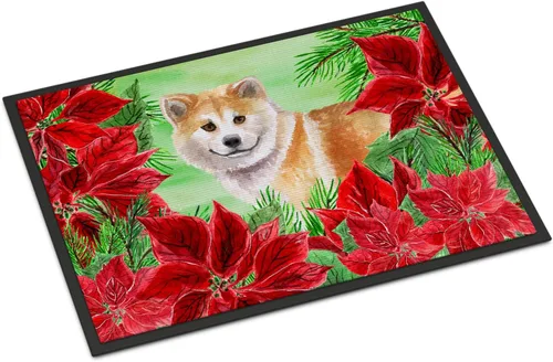 Miniatura 19 de Caroline's Treasures CK1311MAT Cavalier Spaniel Poinsettas - Felpudo de 18 x 27 pulgadas, tapete para puerta delantera, interior y exterior