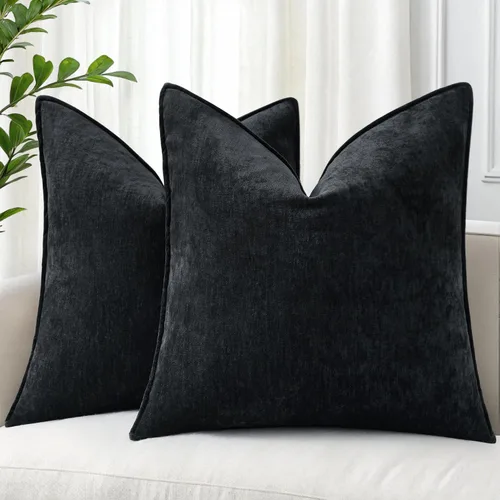 Miniatura 15 de decorUhome - Fundas de Cojín para Sofá 16x16 pulgadas Set de 2, Decorativas Suaves Euro Neutras de Felpilla con Diseño Elegante, Aqua Haze