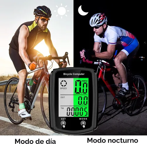 Miniatura 3 de Computadora de bicicleta y odómetro de bicicleta con cable MPH KM/H Velocímetro de bicicleta con despertador automático de velocidad de ciclismo
