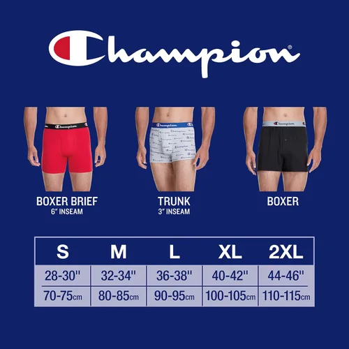 Miniatura 4 de Champion Calzoncillos tipo bóxer de algodón elástico para hombre (3 unidades)