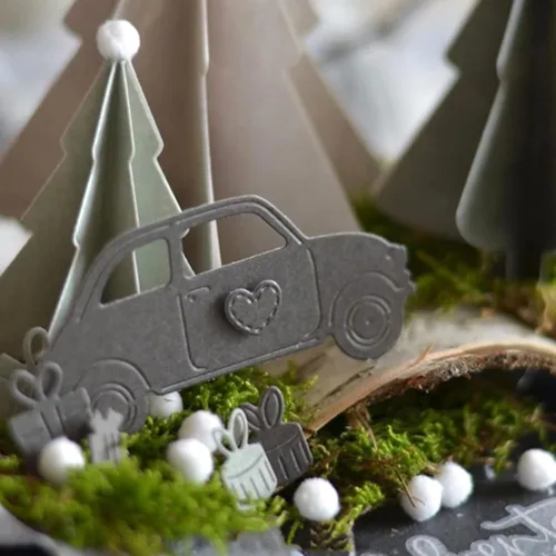 Miniatura 5 de Troqueles de metal para automóvil, plantillas de corazón de regalo para automóvil, manualidades, tarjetas, troqueles de corte para manualidades