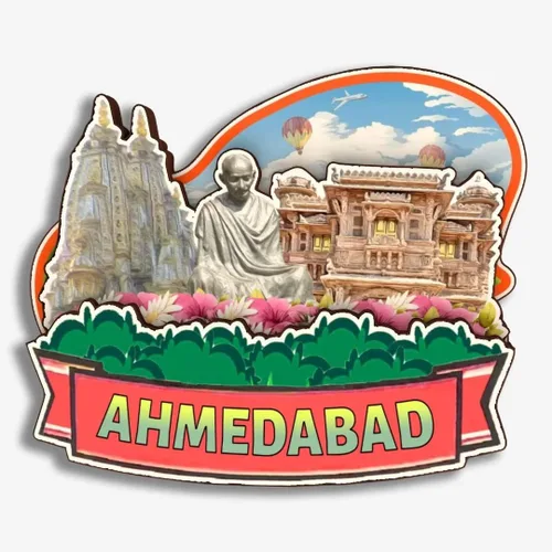 Miniatura 10 de Agra India - Imán de nevera de madera 3D de madera hecho a mano para viajes, recuerdos de ciudad, imán para nevera, decoración del hogar, regalo -719