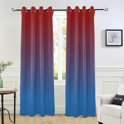 Miniatura 17 de Cortinas amarillas y azules de 84 pulgadas, 1 pieza, cortinas de puerta para tratamientos de ventanas, divisores de habitación, cortinas de cocina