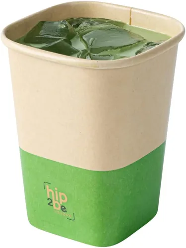 Miniatura 21 de Restaurantware Hip 2 Be Square - Tazas de café de papel de 12 onzas, 25 tazas de café reutilizables a prueba de fugas, tapas se venden por separado