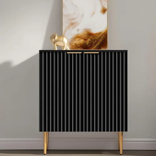 SICOTAS Aparador Moderno de Entrada - Credenza de Buffet con Almacenamiento, Gabinete con 2 Puertas y Estantes Ajustables, Mesa de Acento para Barra