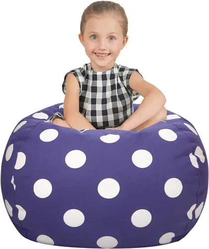 Miniatura 47 de Aubliss Puf de Almacenamiento de Animales de Peluche, Silla Puf de Unicornio, Stuff 'n Sit para Niños, Mediano 32" - Lona Unicornio Azul Azul